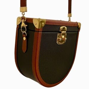 Bottega Veneta Vintage Black and Brown Leather Crossbody Handbag Shoulder Bag